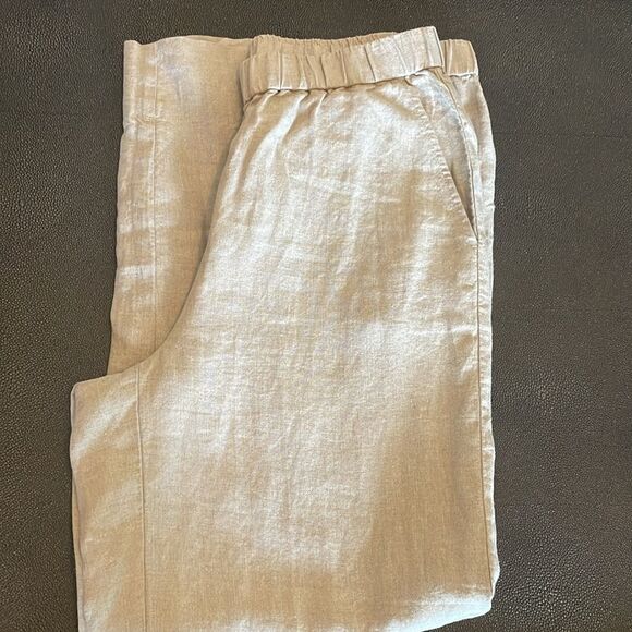 Eileen Fisher Organic Linen Wide leg Pants size Medium - Picture 4 of 10